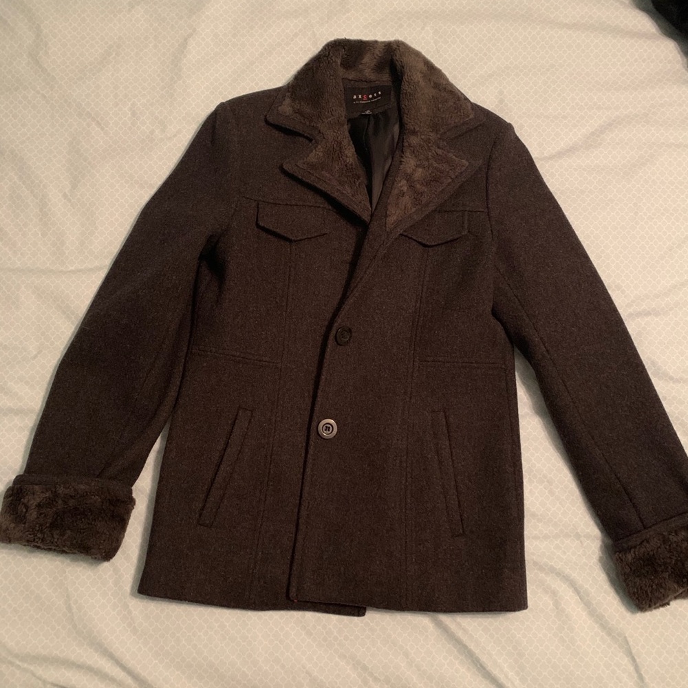 Gray Peacoat - image 1
